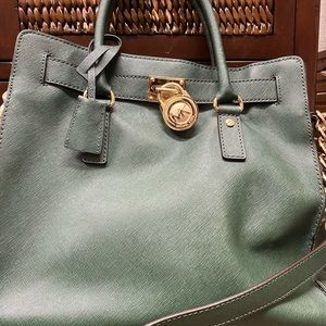 MK Hunter Green North South Tote